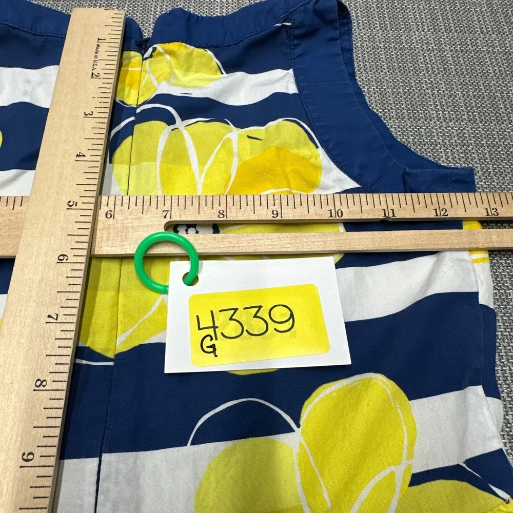 Gymboree Girls Dress Size 8 Floral Stripe Sleeveless Lined Summer Party Pictures
